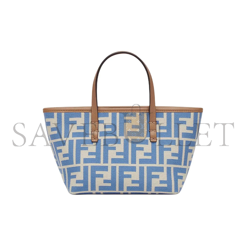 FENDI ROLL FF JACQUARD MINI TOTE BAG 8BS09ANWTF1NPY (18*14*12cm)